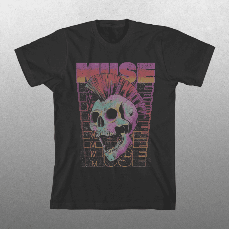 muse mohawkskullt shirt